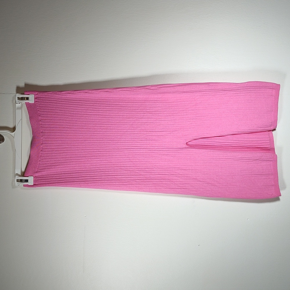 Free‎ People Skyline Ribbed Knit Midi Skirt Pink S - Picture 3 of 9